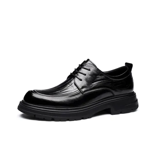 Tonlion Men's Casual Shoes Men Low Top Black/Brown