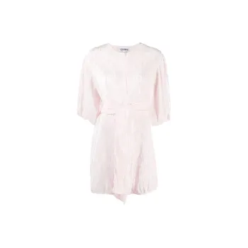 GANNI Short-Sleeved Dresses Women's Pink
