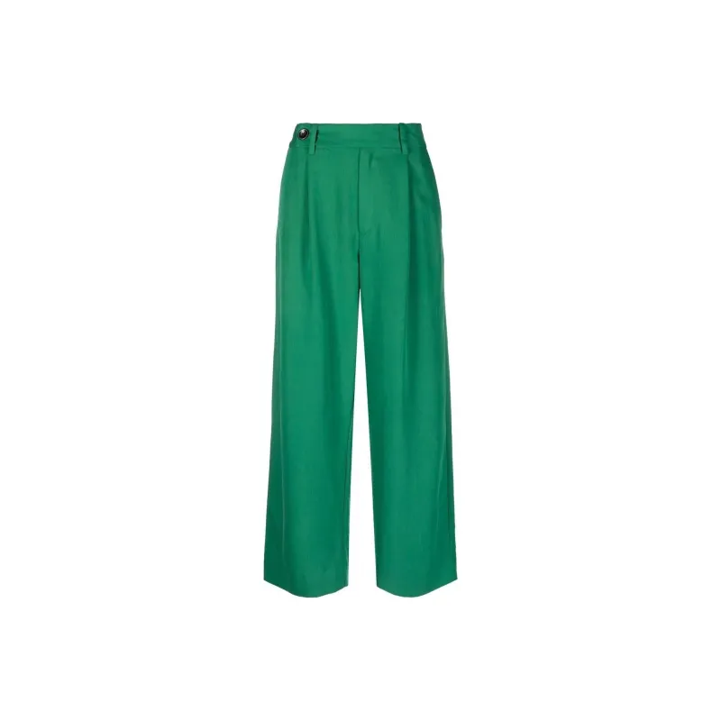 PROENZA SCHOULER Drapey Suiting Wide leg Tailored Trousers-0
