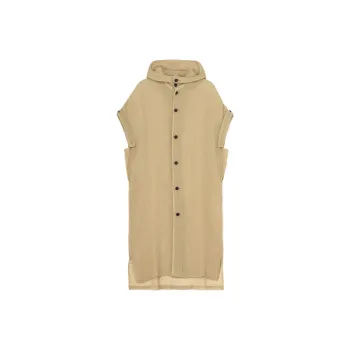 Yohji Yamamoto Short Sleeved Dresses Women's Light Umber