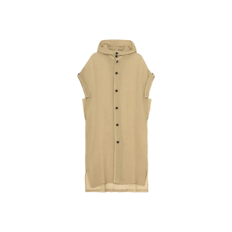 Yohji Yamamoto Short Sleeved Dresses Women's Light Umber-0
