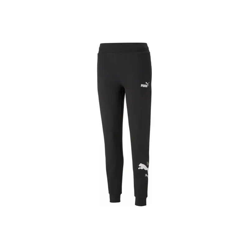 PUMA ESS+ LOGO POWER PANTS TR Knitted Sports Pants Women's Black-0