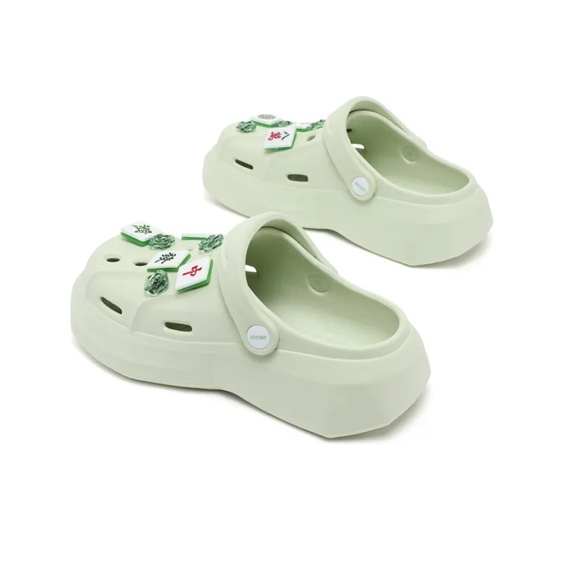 JOSINY Dopamine, Outdoor Wading, Treading Water On The Beach, Baotou Sandal Fashion Trend, Clogs Women's Avocado Green-2