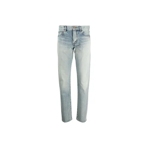 SAINT LAURENT Button Detailed Skinny Jeans