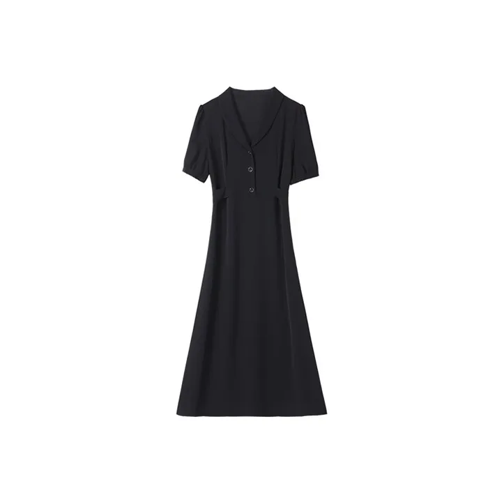 ETSE Short Sleeved Dresses Women's Black-0