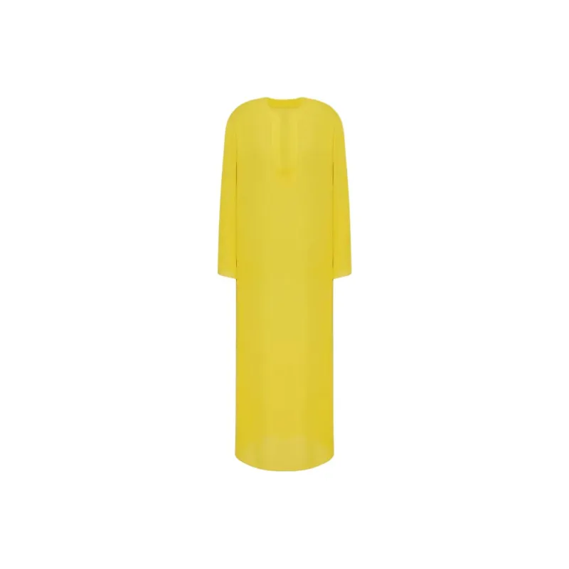 Valentino Long Sleeved Dresses Women's Yellow-0