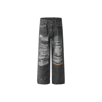 VINMUK Jeans Unisex Black Gray Color