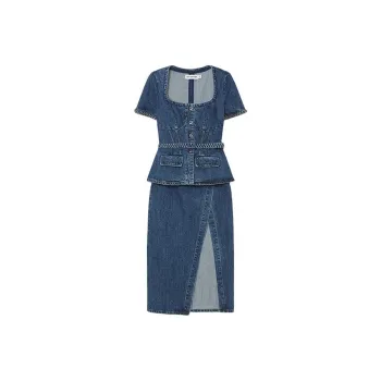 Self portrait Two Piece Denim Suit