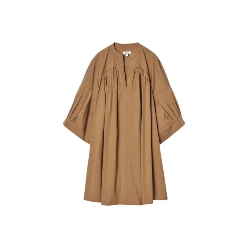COS Short Sleeved Dresses Women's Light Brown-0