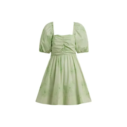 COACH Short Sleeved Dress Women's Green
