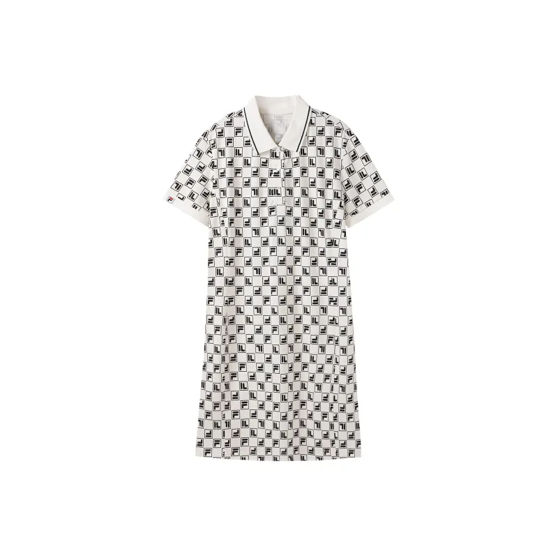 FILA Valentine's Day Collection Short Sleeved Dress Women's All Over Print-0