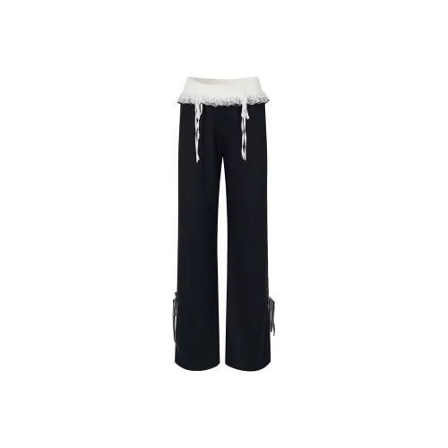 PLUSONEONE+ Casual Pants Women's Black