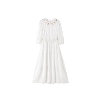 To The West Long Sleeved Dresses Women's White
