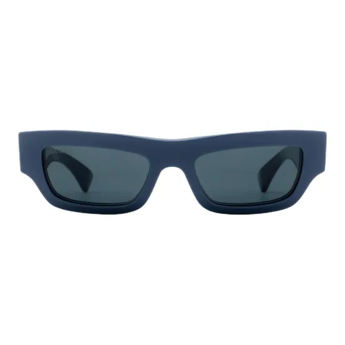 GUCCI Acetate Rectangular Sunglasses Men's Blue