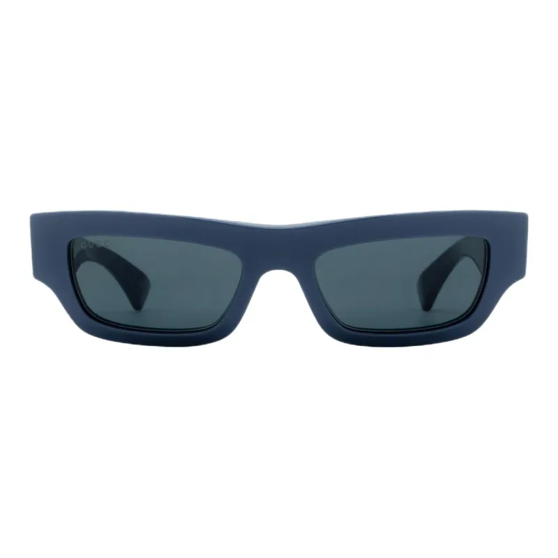 GUCCI Acetate Rectangular Sunglasses Men's Blue-0