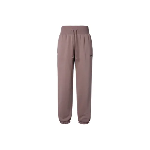 Nike Sportswear Phoenix Fleece Knitted Sports Pants Women's Smoky Purple Red