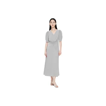 TKY SHOP Short Sleeved Dresses Women's Gray Purple