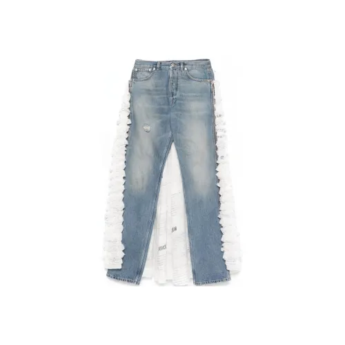 MOSCHINO Ruffled train Jeans