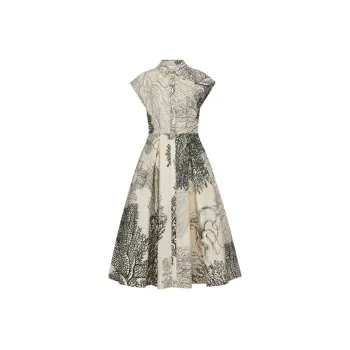 DIOR Quarterly New Products Short-Sleeved Dresses Women's White