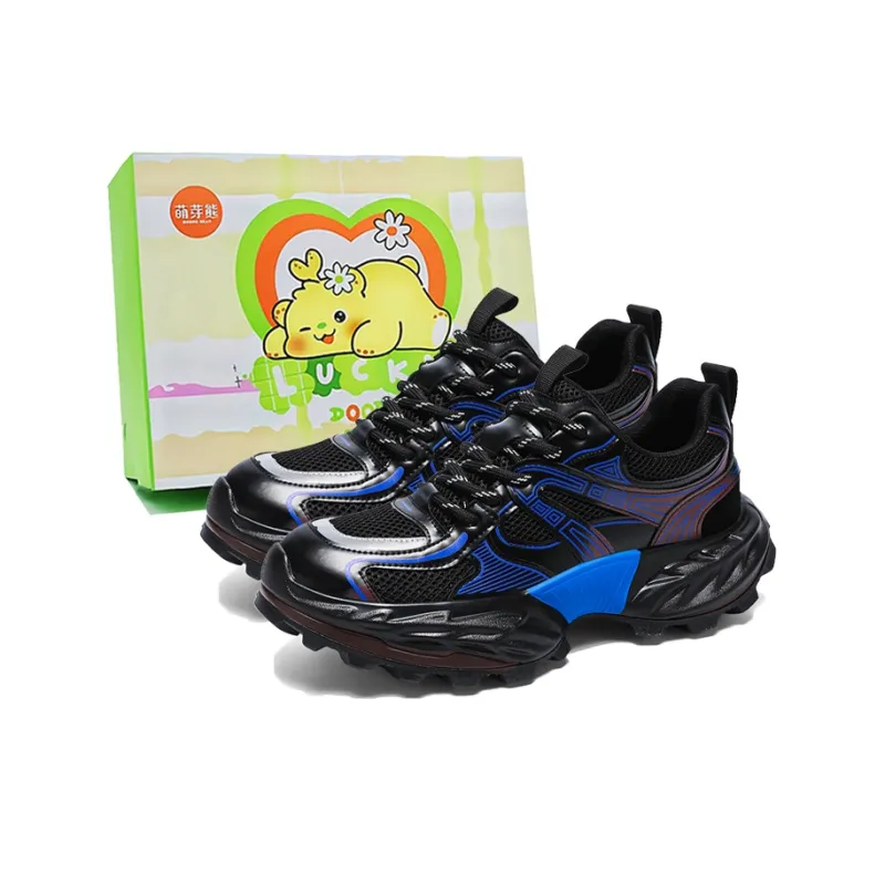 Budding Bear Chunky Sneakers Men Low Top Black/White-5