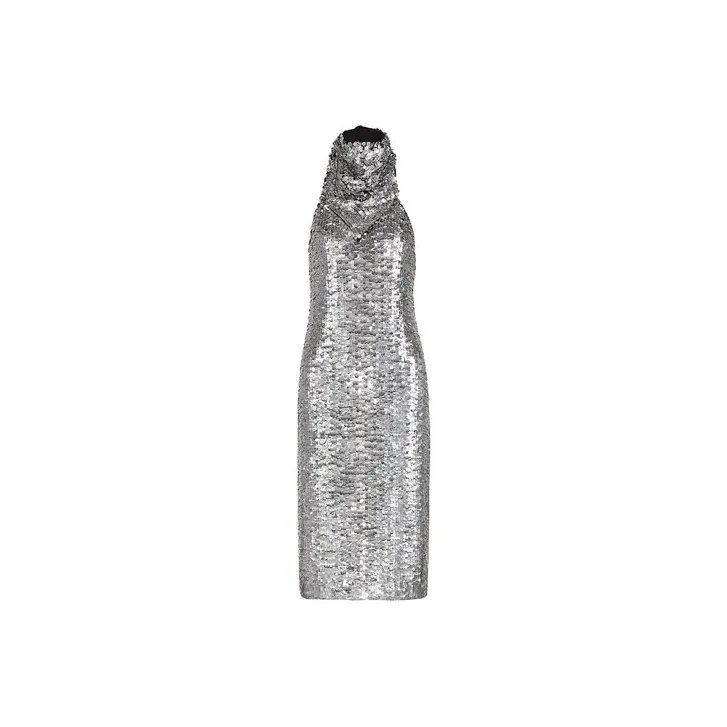 Bottega Veneta Sleeveless Dress Women's Silver-0