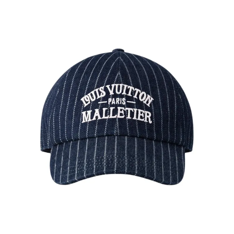 LOUIS VUITTON Cotton, Viscose, Bead Baseball Caps Men's Dark Blue-1