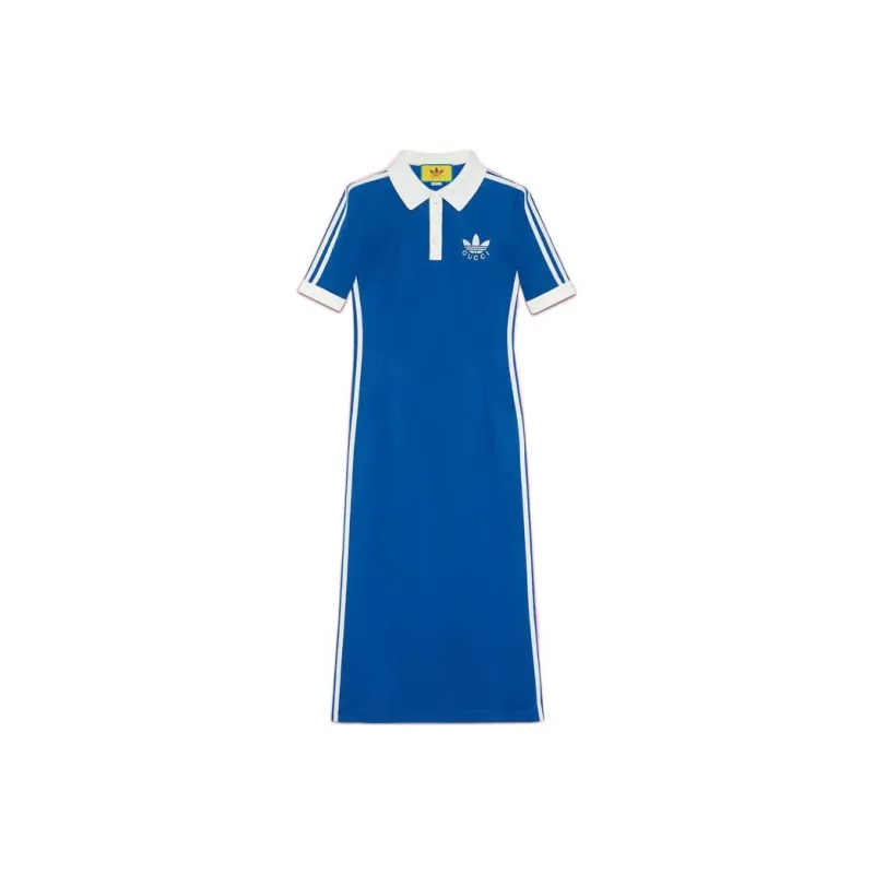 GUCCI x Adidas FW22 Short Sleeved Dress Women's Blue-0