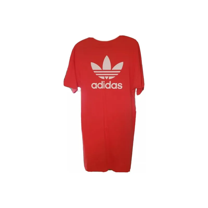 Adidas Originals Women's Trefoil Dress Short Sleeved Dress Women's Shimmery Red-0