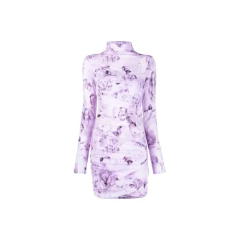 OFF-WHITE Long-Sleeved Dresses Women's Purple