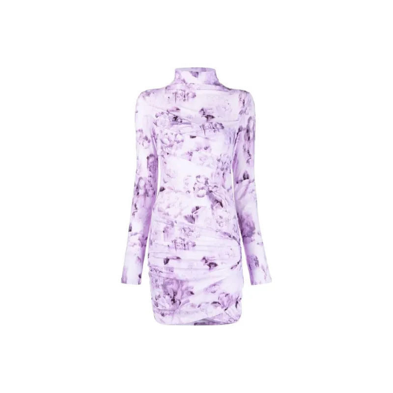 OFF-WHITE Long-Sleeved Dresses Women's Purple-0