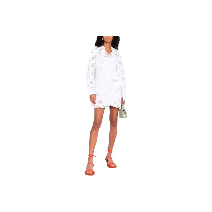 Self-portrait Long-Sleeved Dresses Women's White-0