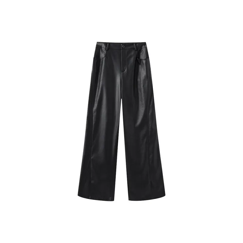Cubic Leather Pants Women's-1