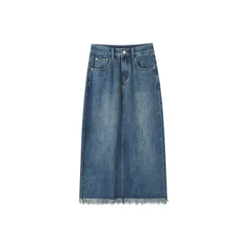 MITUAN Denim Long Skirts Women's