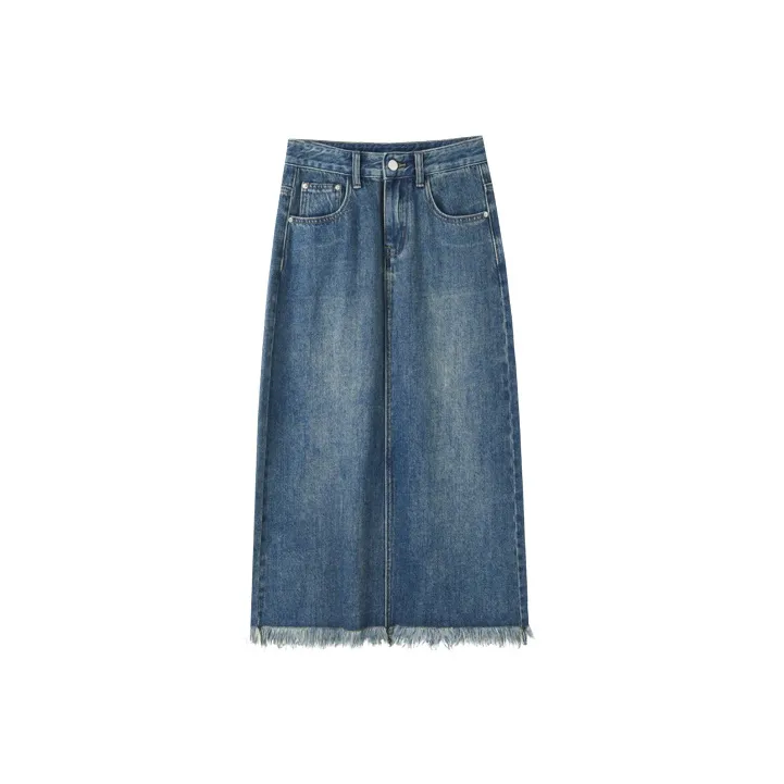 MITUAN Denim Long Skirts Women's-0