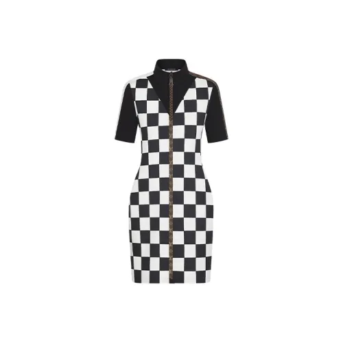 LOUIS VUITTON Short Sleeved Dress Women's White