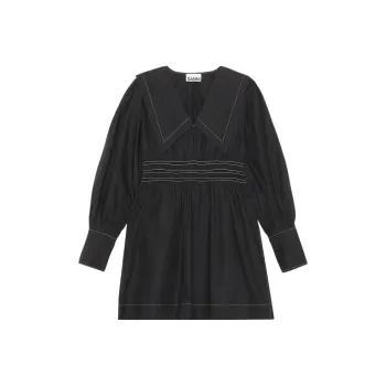 GANNI Long Sleeved Dresses Women's Black