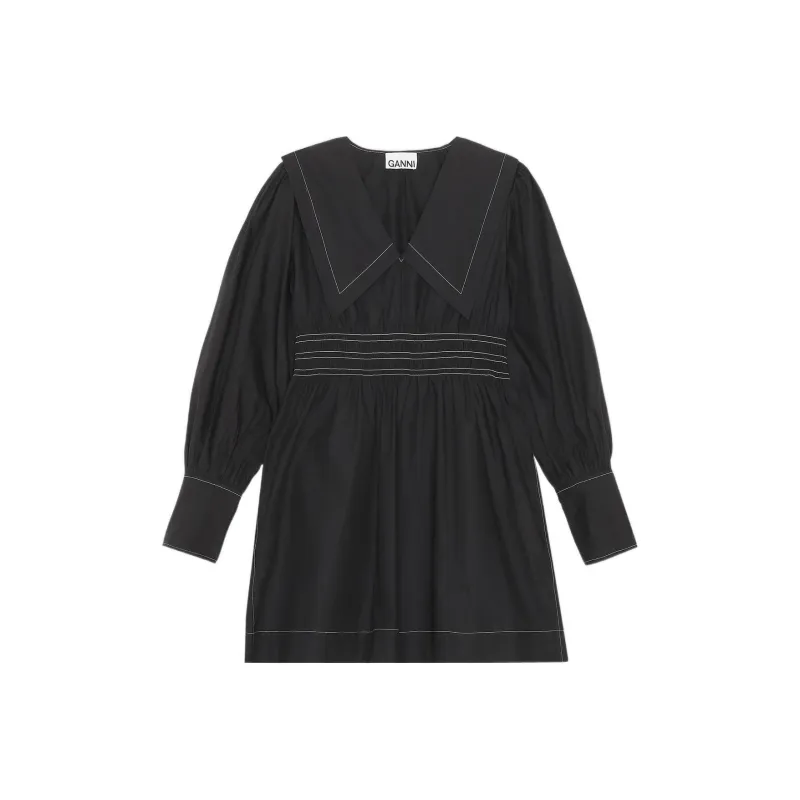 GANNI Long Sleeved Dresses Women's Black-0