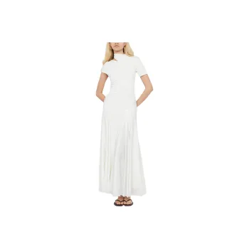 BEC+BRIDGE SERAPHINA ASYM DRESS Short-Sleeved Dresses Women's WHITE/White