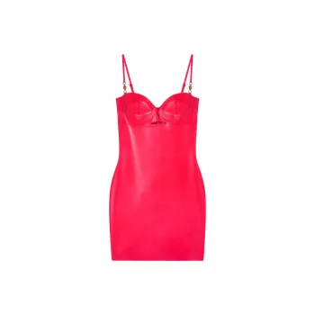 VERSACE Latex Dress 'Bright Magenta'