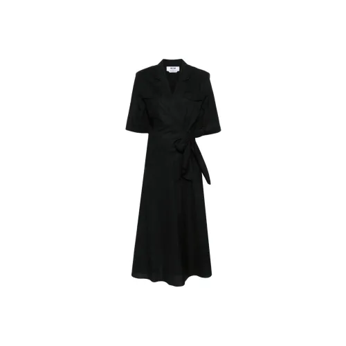 MSGM Wraparound Midi Dress
