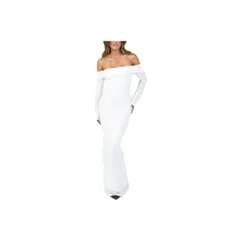 PRINCESS POLLY MAIDA MAXI DRESS Long-Sleeved Dresses Women's White/White