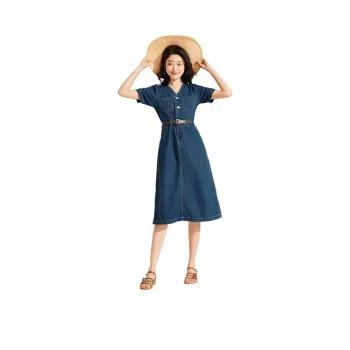Hotwind Short Sleeved Dress Women's Dark Blue