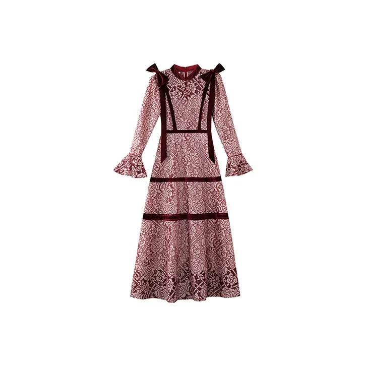 JINYE ORIENTAL Dress Women's Red-0
