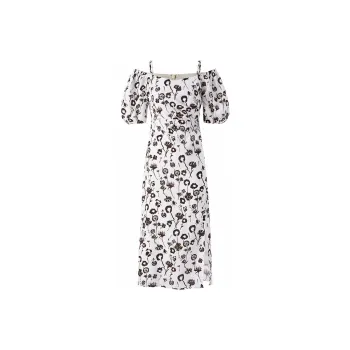 PEACEBIRD Short Sleeved Dress Women's White