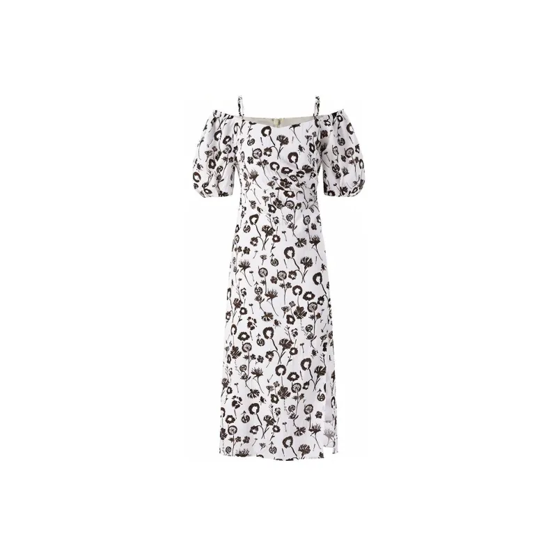 PEACEBIRD Short Sleeved Dress Women's White-0
