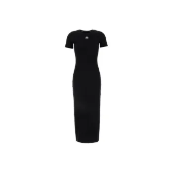 Marine Serre Crescent Moon Embroidered Maxi Dress