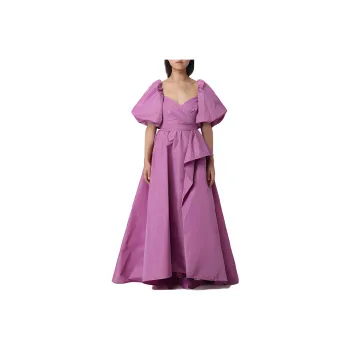 PINKO Puff Sleeved Tie Fastened Dress