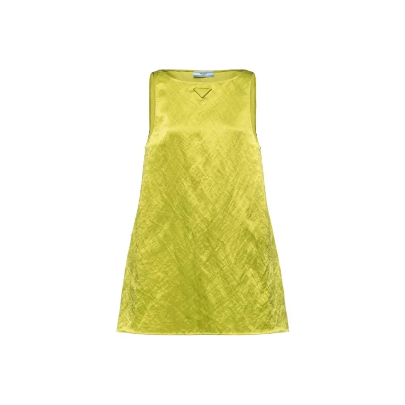 PRADA Sleeveless Dresses Women's Green-0