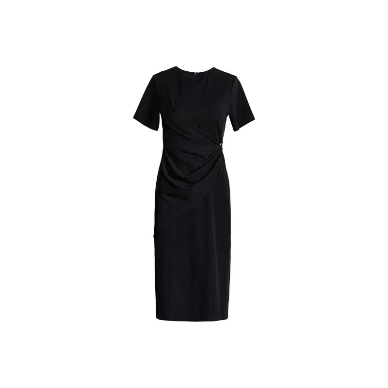ROEYSHOUSE Short Sleeved Dresses Women's Black-0
