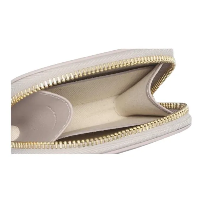 A.P.C Cow Leather Wallet Women's Gray Pink-3
